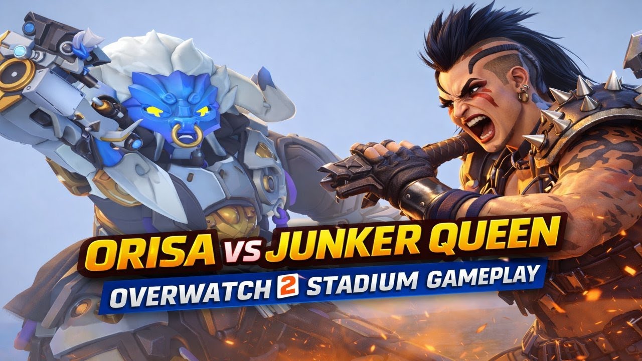 Orisa vs Junker Queen - Overwatch 2 Stadium Gameplay