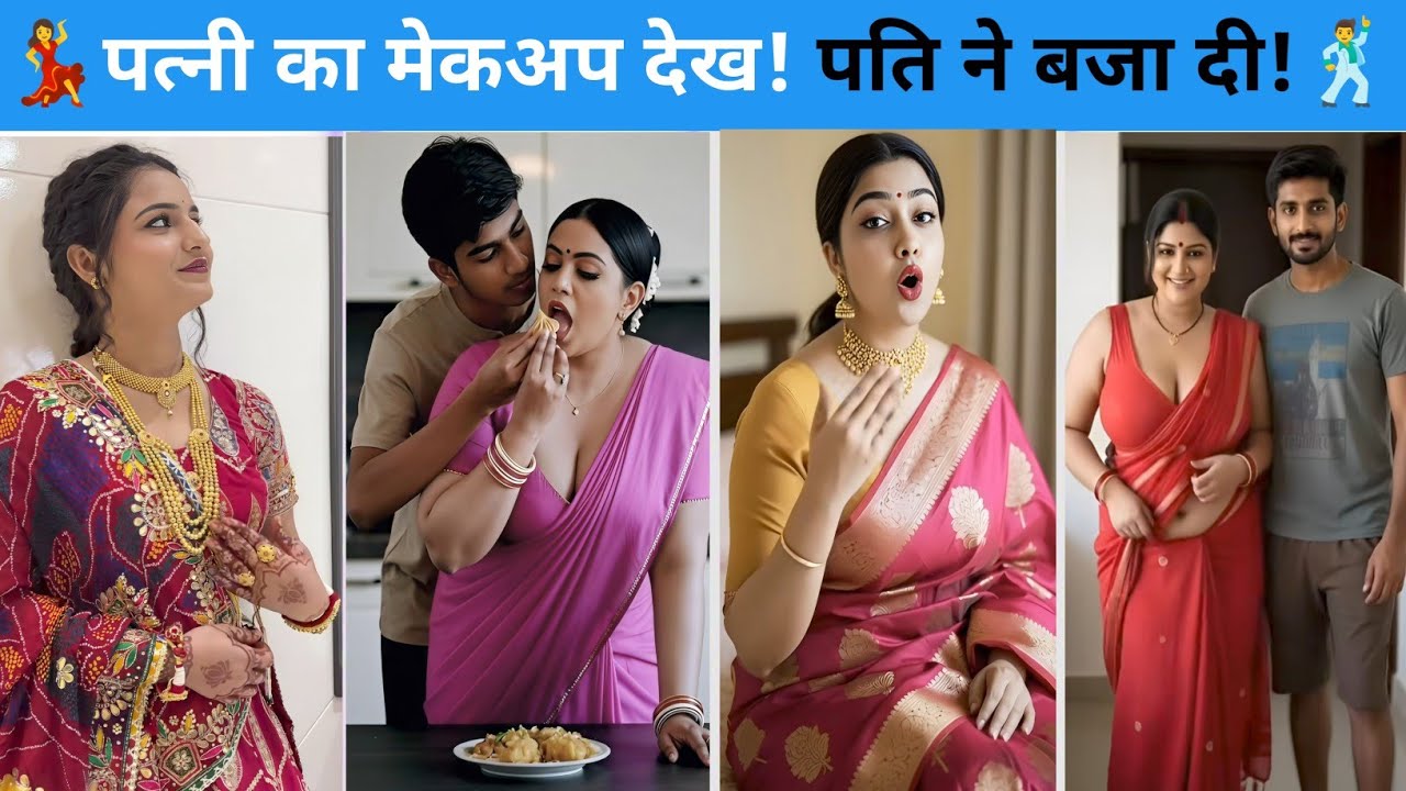 💃पत्नी का मेकअप देख! पति ने बजा दी!🧔Don't Try To Laugh Challenge Hilarious Moments #funny #Comedy