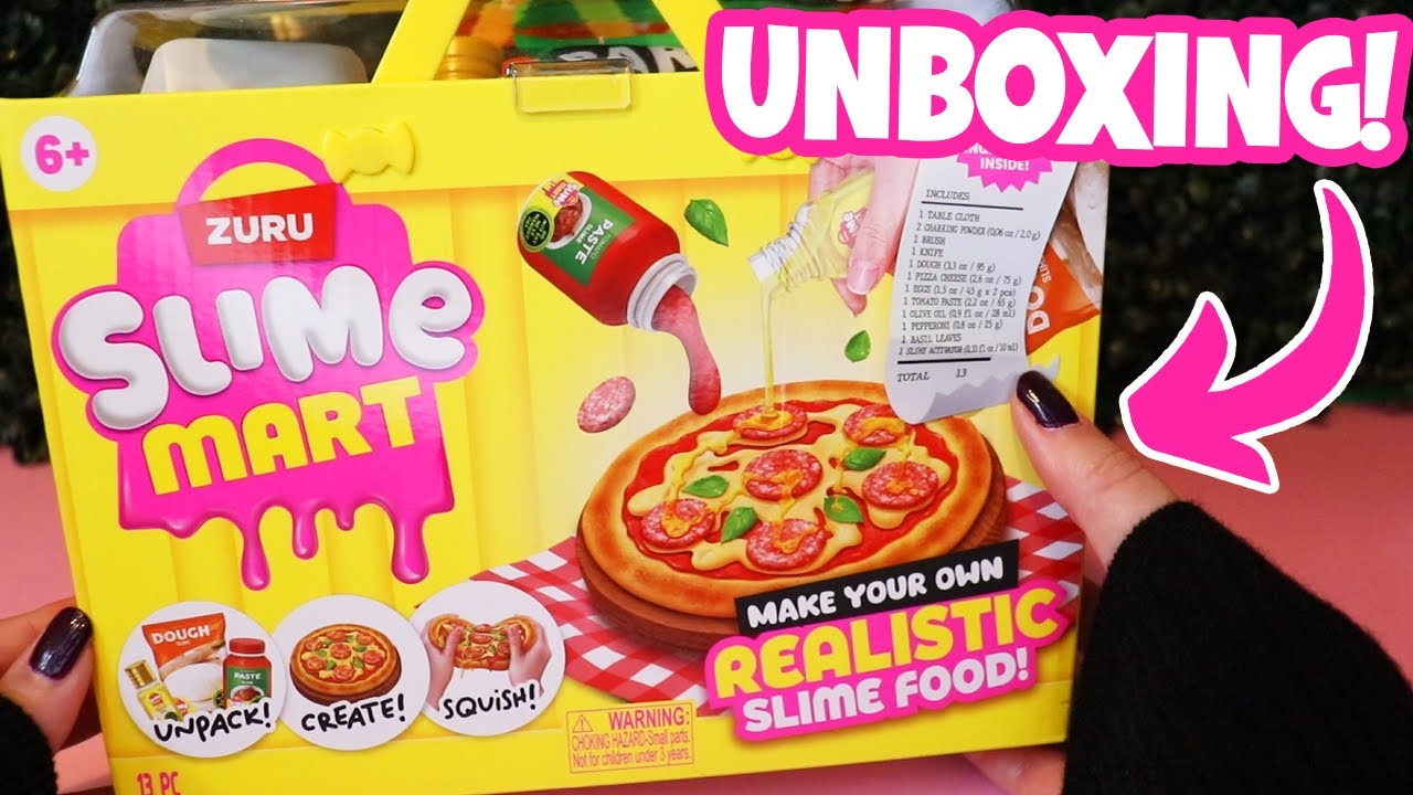 UNBOXING & MAKING *PIZZA* SLIME MART KIT!! REALISTIC FOOD SLIME @ZURU Toys