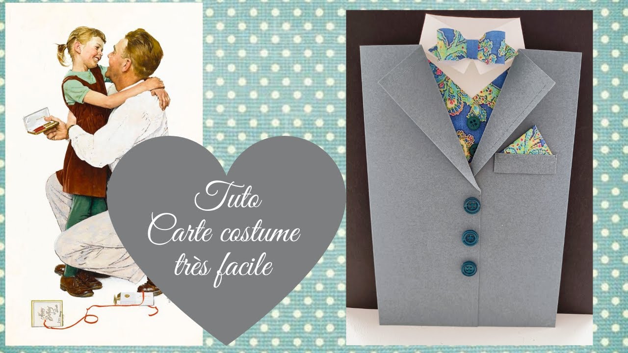 Tuto carte costume très facile 😊 #scrapbooking #tuto
