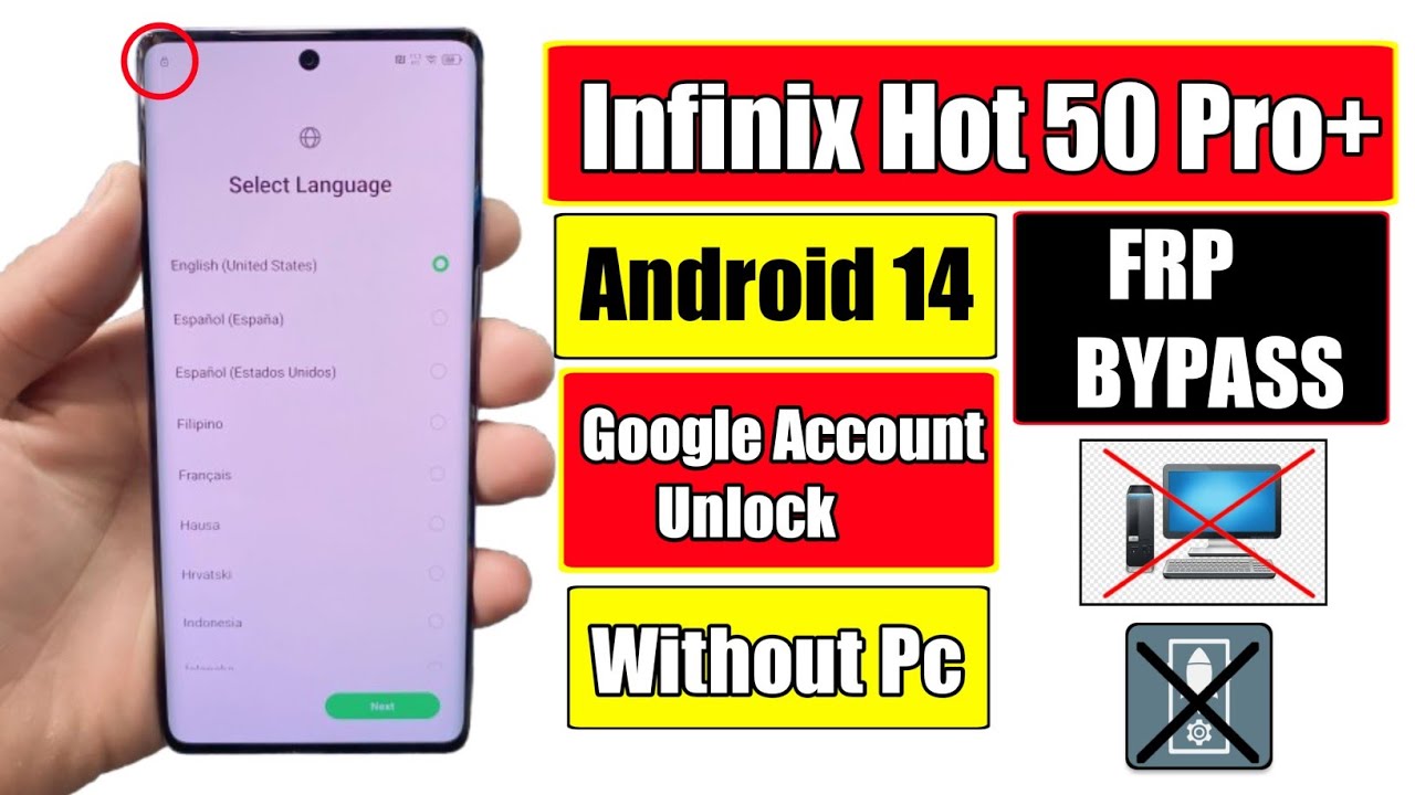 Infinix Hot 50 Pro Plus FRP Bypass Android 14 |Infinix (X6880) Google Account Unlock Without Pc 2025