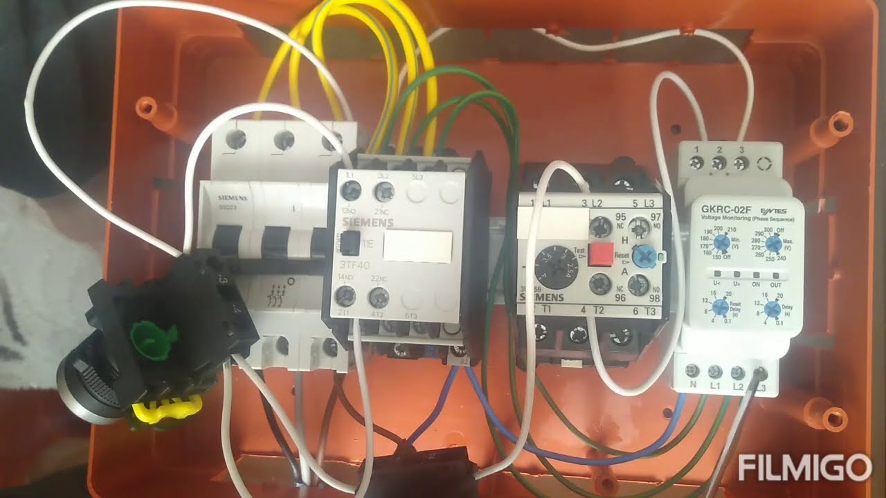 Faz Sıralamalı Gerilim koruma Rölesi-Motor Koruma Rölesi Kontaktör Bağlantısı.GKRC 02F