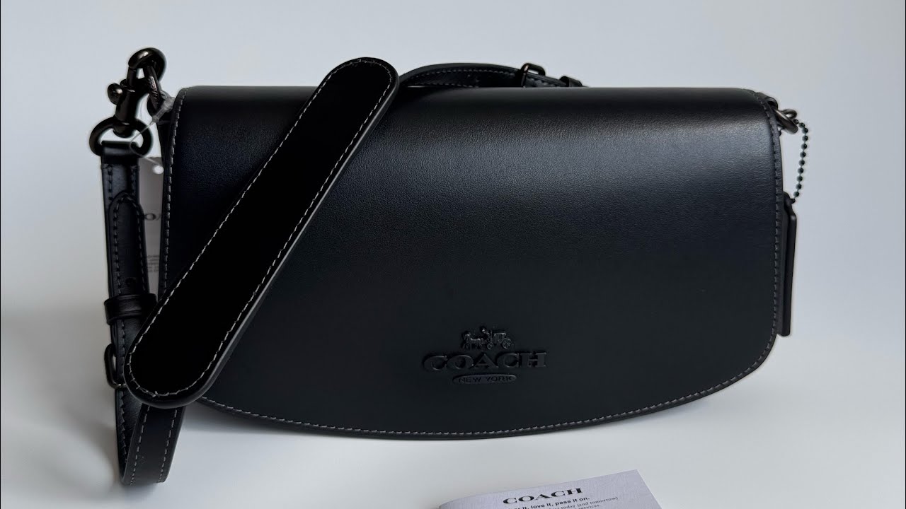 Распаковка сумки COACH Andrea Shoulder Bag (black copper/black)