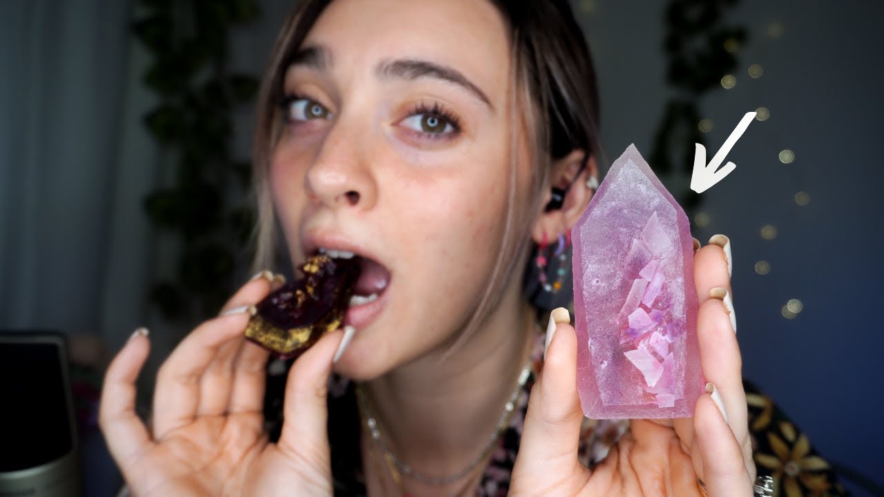 MANGIO DEI CRISTALLI PERCHE' FANNO UN SUONO INCREDIBILE 🤩 | ASMR