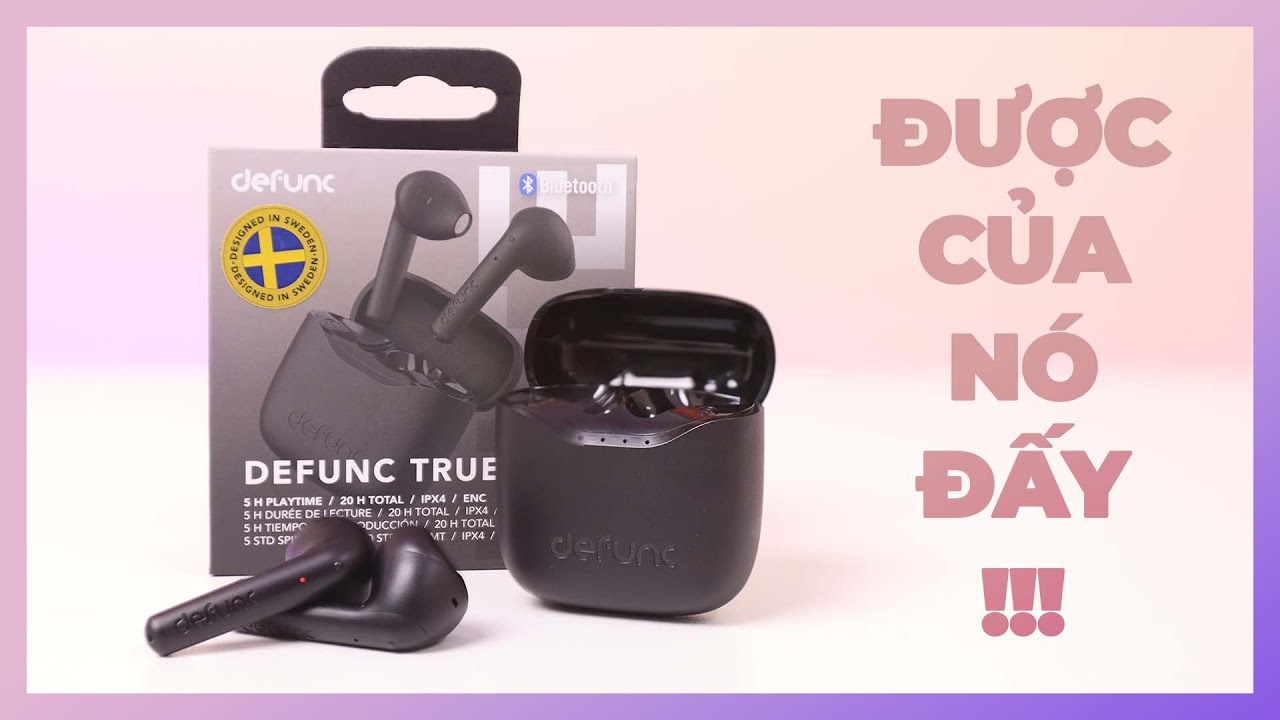 TWS Bluetooth 5.3, kháng nước, pin trâu dưới 500K | Defunc True Lite