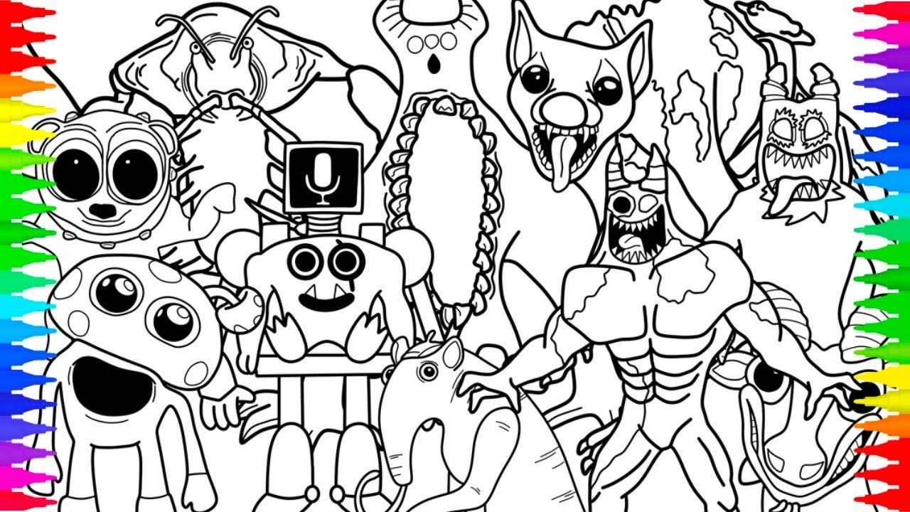 Garten of Banban 8: Anti Devil | New Coloring Pages | How To Color All NEW Monsters and Bosses | NCS