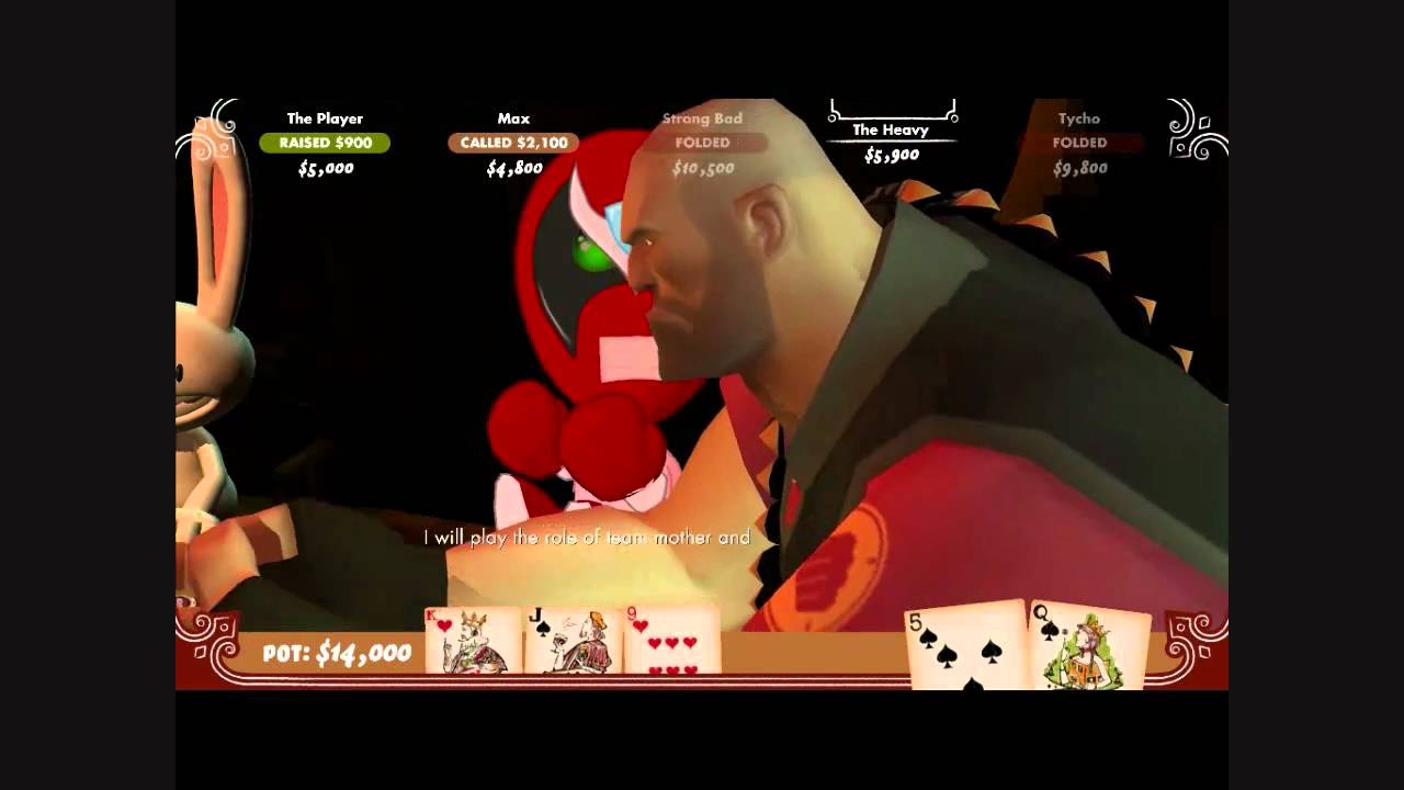 Poker Night at the inventory: Strong Bad and Heavy 