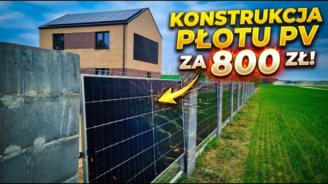 Jak zrobiłem konstrukcje ogrodzenia fotowoltaicznego za 800 zł - Photovoltaic fence structure