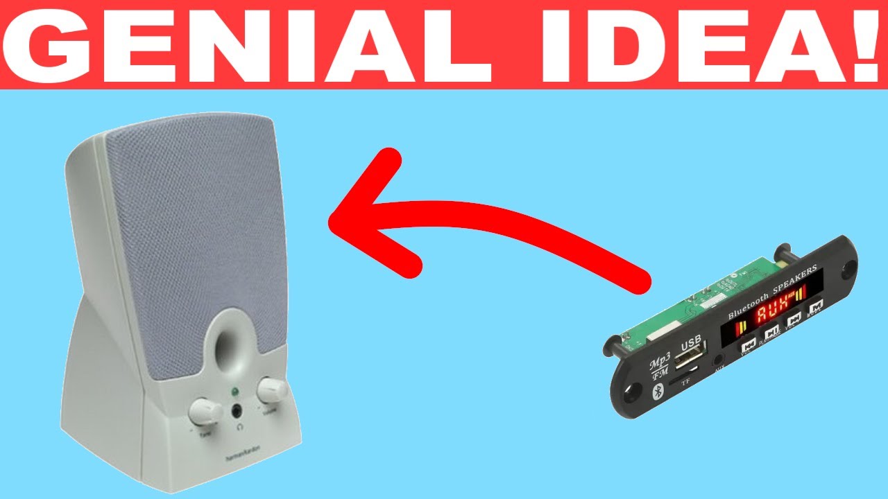 Como Ponerle Bluetooth a Cualquier Bocina con Simple Truco!