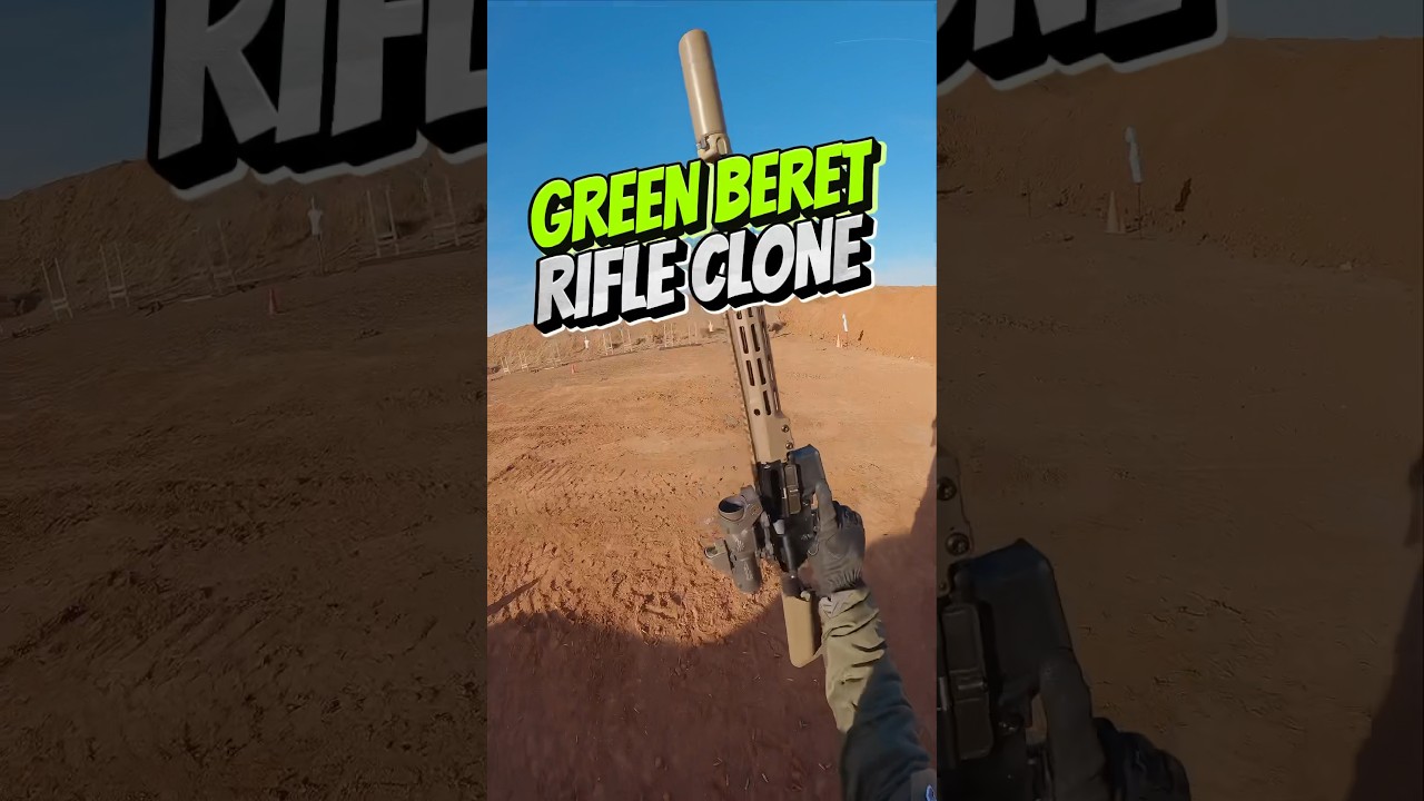 Стрельба из НАСТОЯЩЕГО КЛОН-винтовки Green Beret #шорты