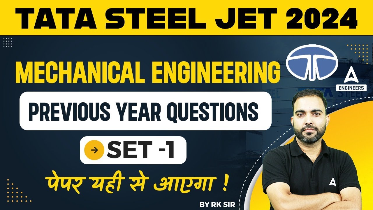 TATA Steel Jet Mechanical Question Paper #1 | Tata Steel jet 2024 By RK Sir