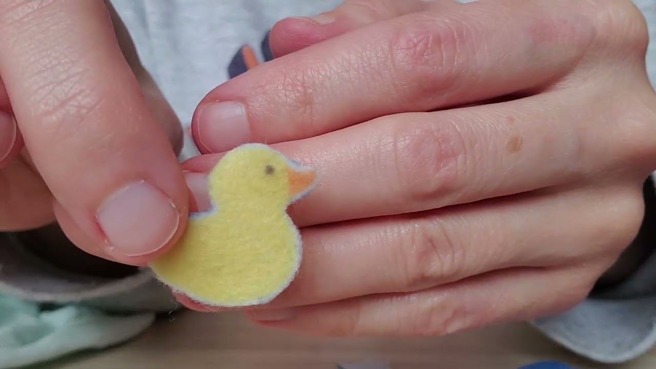 Cutting out a fabric duck asmr