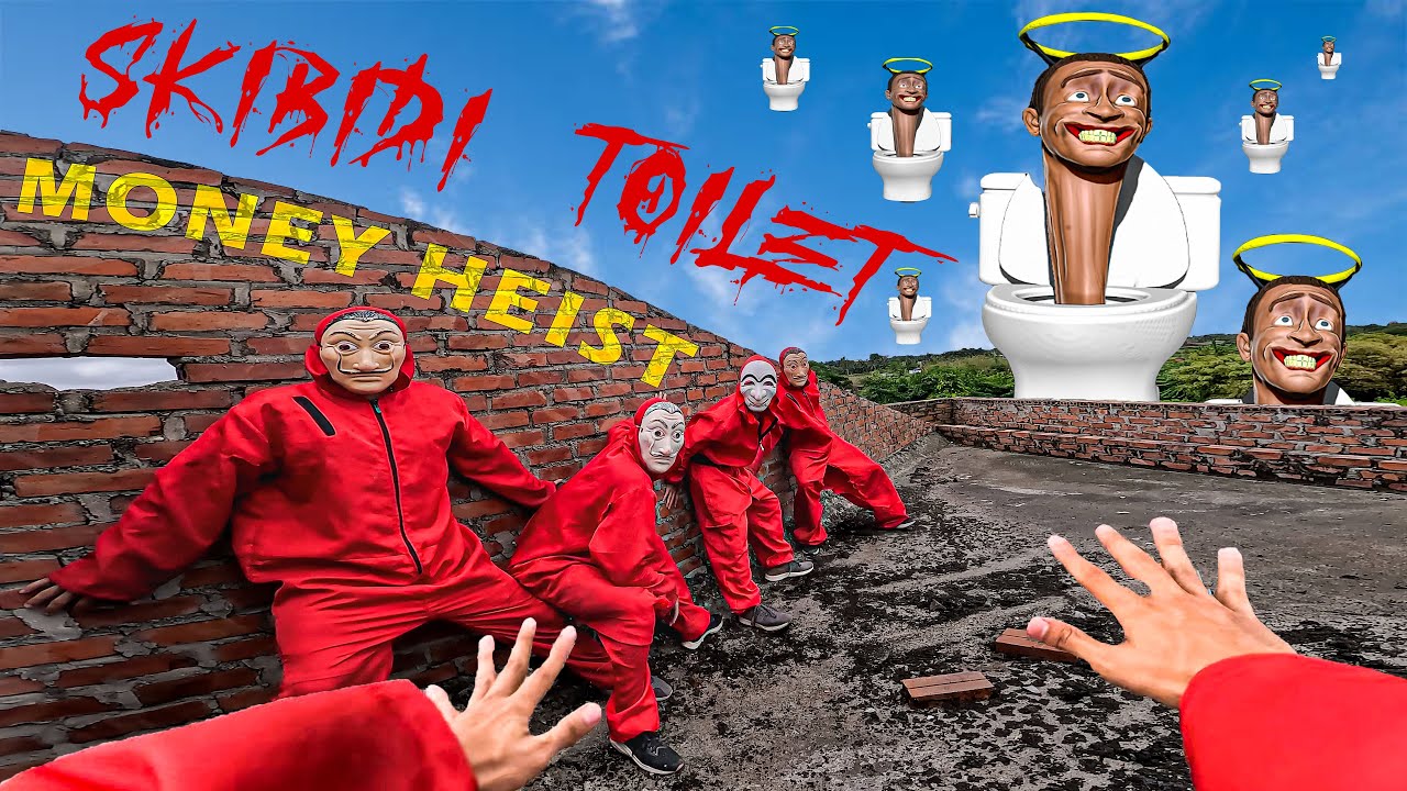 Parkour MONEY HEIST  vs Zombie SKIBIDI TOILET in real life 2.0 |Rescue Friend| ( Epic Parkour Pov )