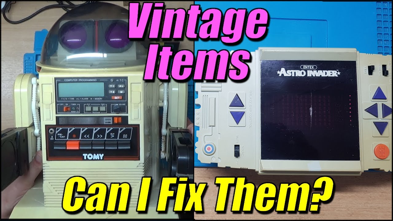 Vintage Tomy Omnibot &  Entex Astro Invader (Galaxian 2) | Can I Fix Them?