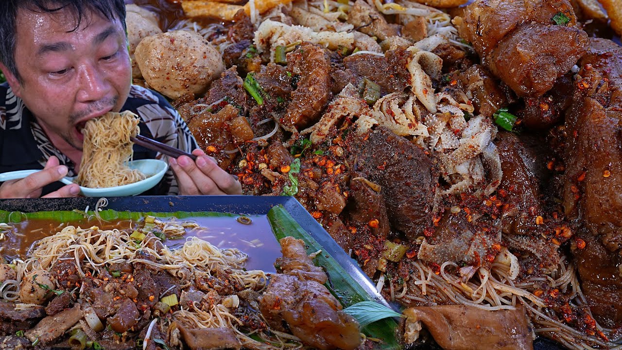 ก๋วยเตี๋ยวเรือ น้ำเข้มข้นน้ำหอมๆ ใส่เอ็นนึ่ง กำลังเคียวหนึบๆแกล้มพริกเผาจิ้มกะปิ-04-09-2023-