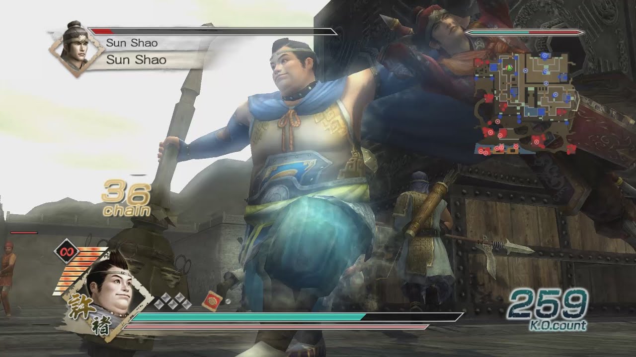 Dynasty Warriors 6 - Xu Zhu Free Mode - Chaos Difficulty - Battle of He Fei Castle