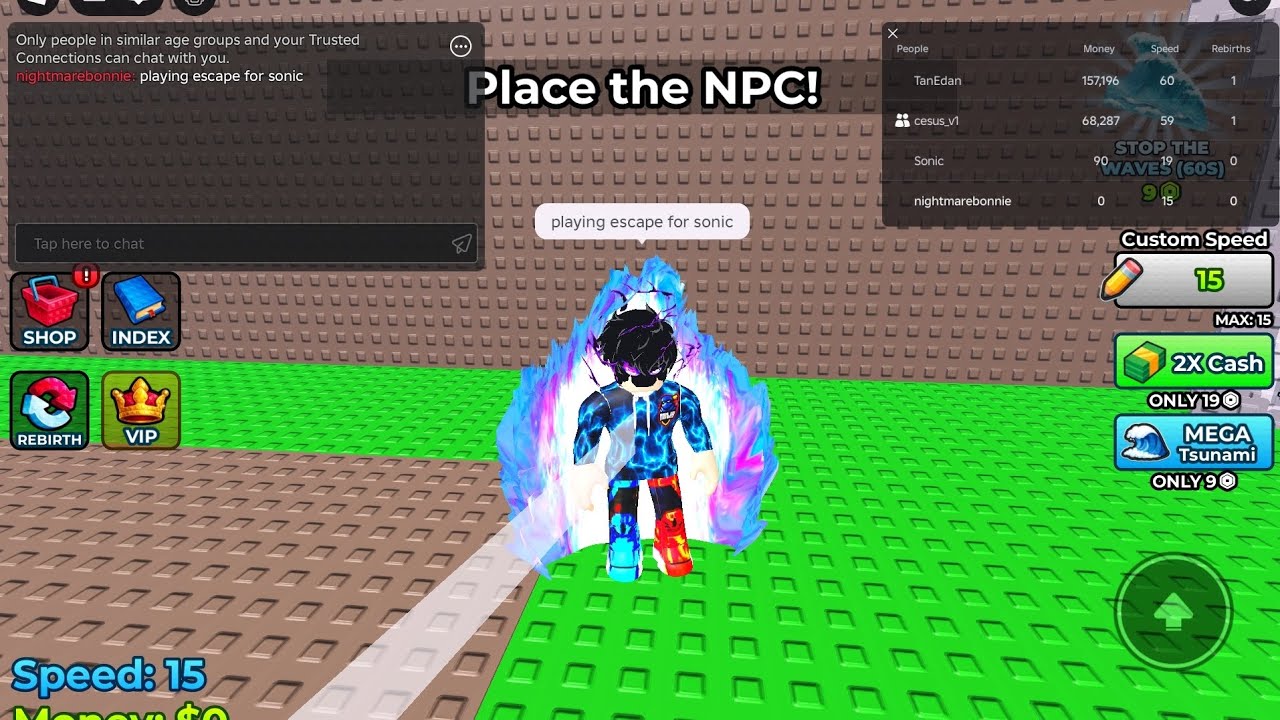 Playing escape for sonic