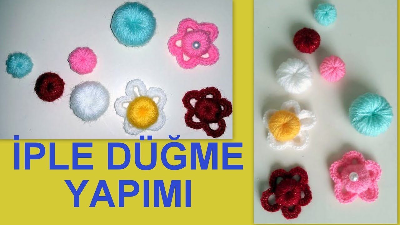 Örgü Düğme İpten Düğme Yapımı 5 Dakikada Ör Bitir Crochet