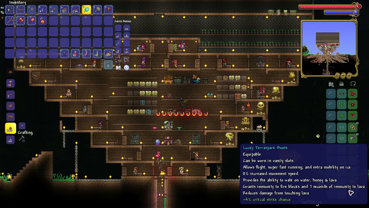 How I got the Boots of the Hero achievement - Terraria 1.4.3.2