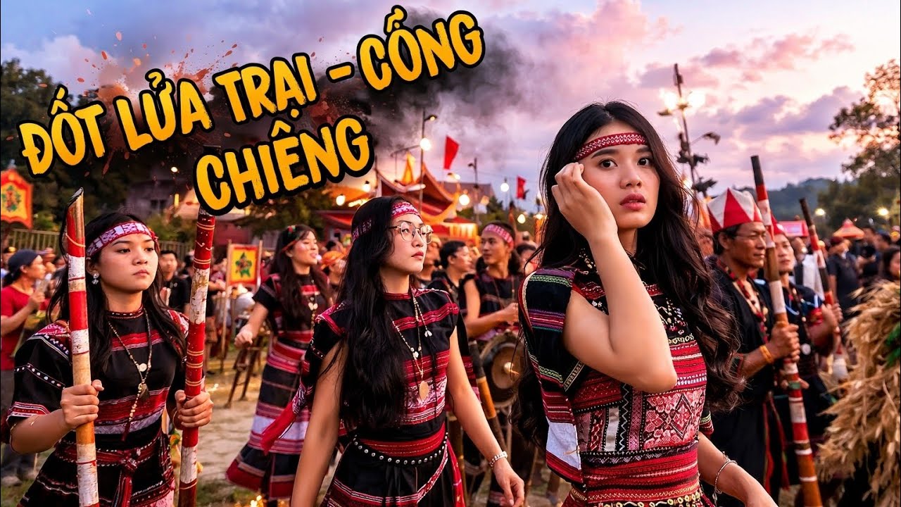 Đêm Cồng Chiêng Ba Na Rực Lửa Đầu Năm – Hội Cầu Huê