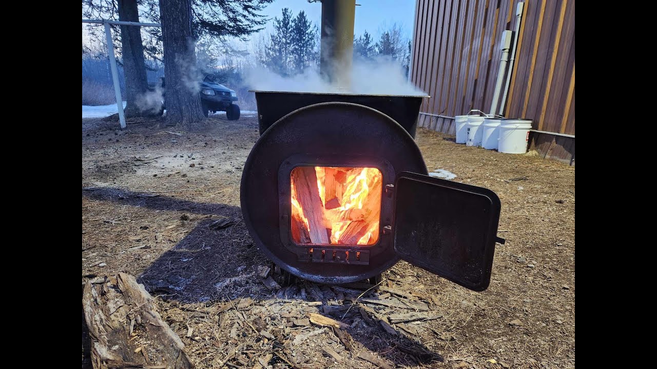 Making Maple Syrup. Removing the calf pen. Maple Syrup season ends. Piglets coming next week.