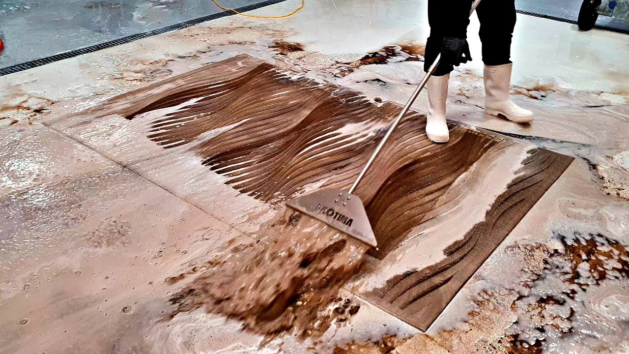 Interesting 3D effect on the carpet | restoration videos | asmr