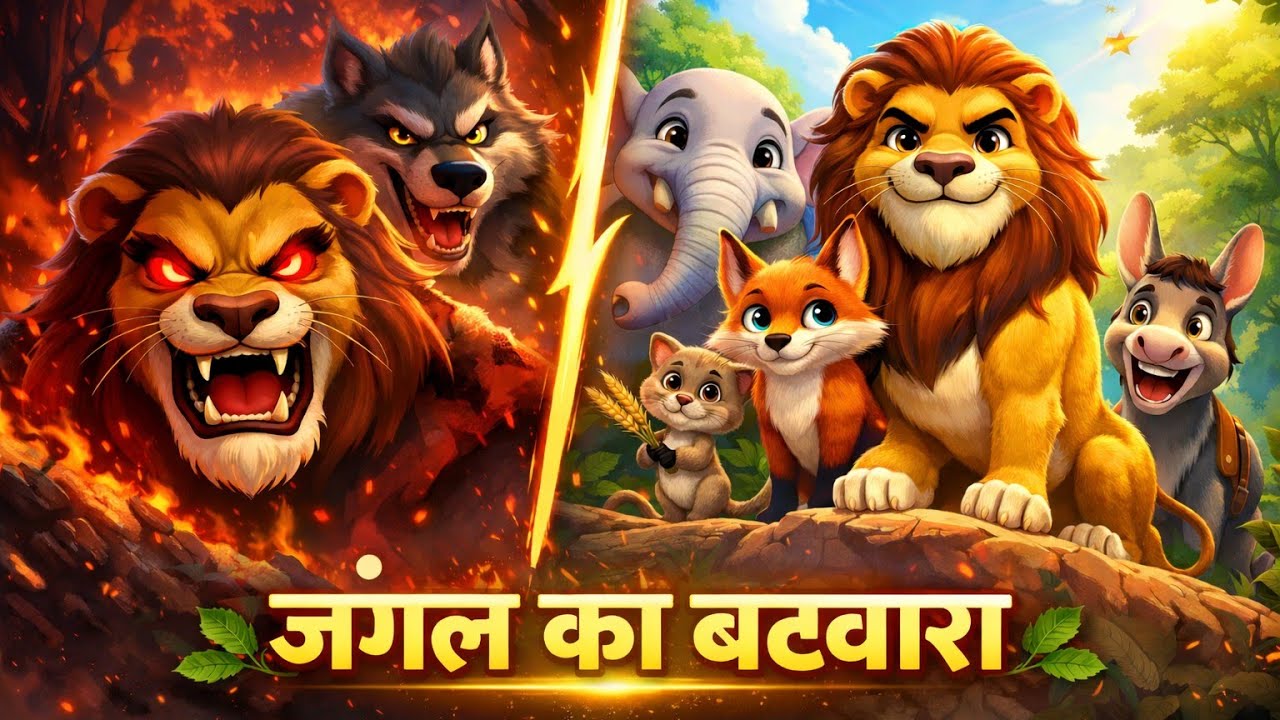 जंगल का बटवारा/jangal ka batbara/panchtantra ki kahaniya/ moral story/न्याय का शासन/