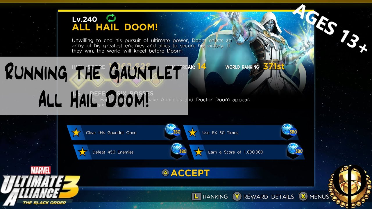 Running the Gauntlet: All Hail Doom! - Ultimate Alliance 3