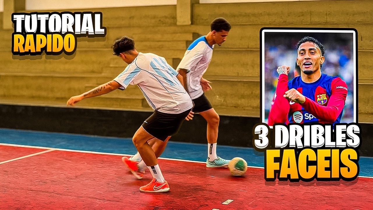 TUTORIAL dos DRIBLES MAIS FÁCEIS do FUTSAL! (se não conseguir fazer esses póparar)