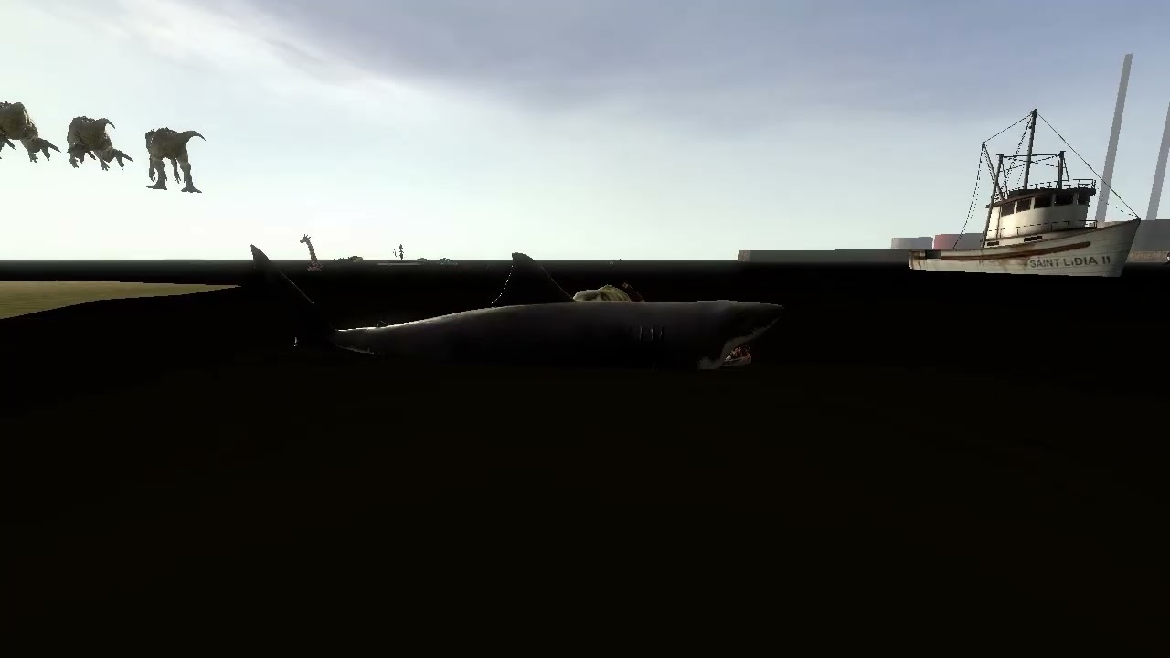 My first source filmmaker animation i upload pilosaur push the dead Shark