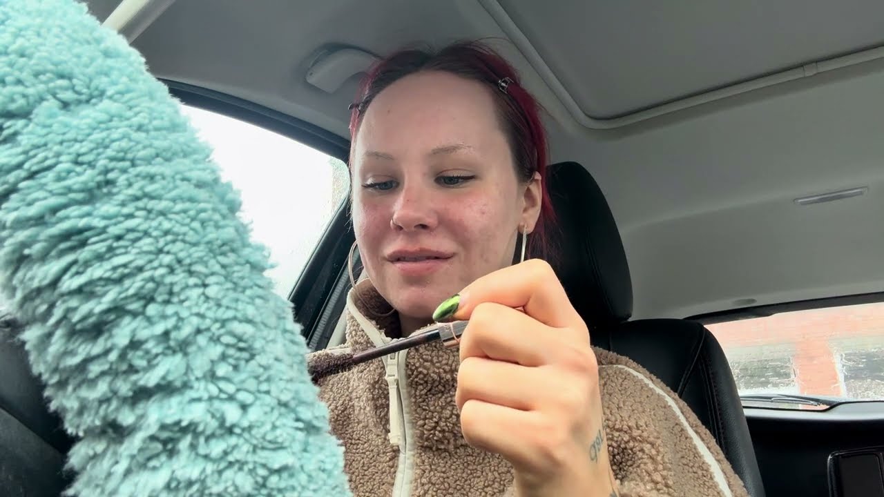 reaching a flow state trying brown mascara in my car in the rain while listening to the blues 