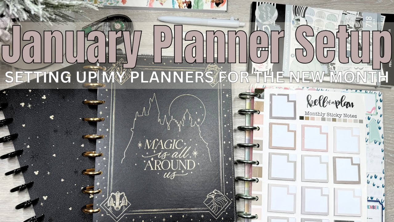 January 2025 Planner Setup | Setting Up My Planners for the New Month | Classic Happy Planner