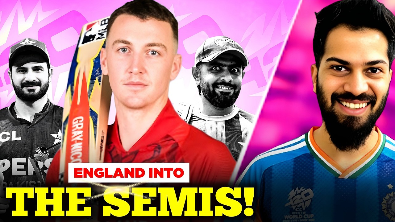 HARRY BROOK CENTURY TAKES ENGLAND INTO THE SEMI-FINAL