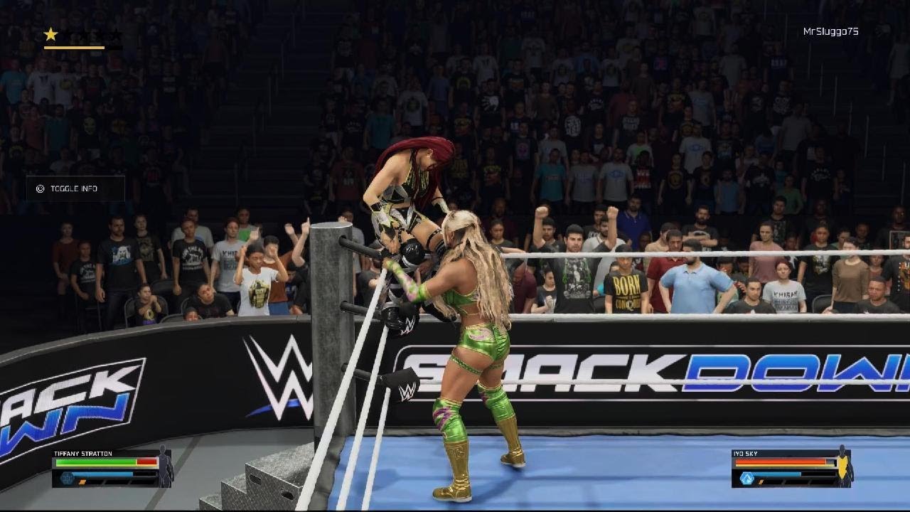 WWE 2K25 iyo sky vs tiffany stratton for the women's wwe title