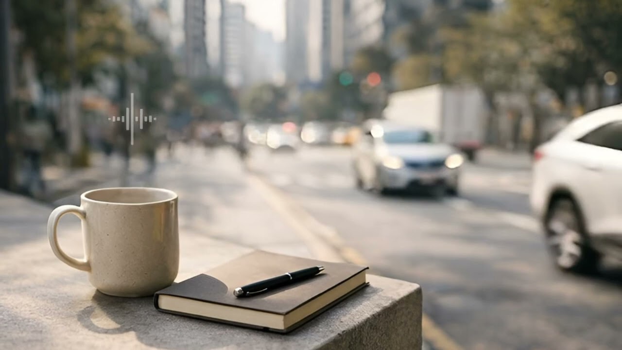 City Sidewalk Focus | 도심 오후 2:30 집중 로파이 피아노 (Minimal Desk Ambience)