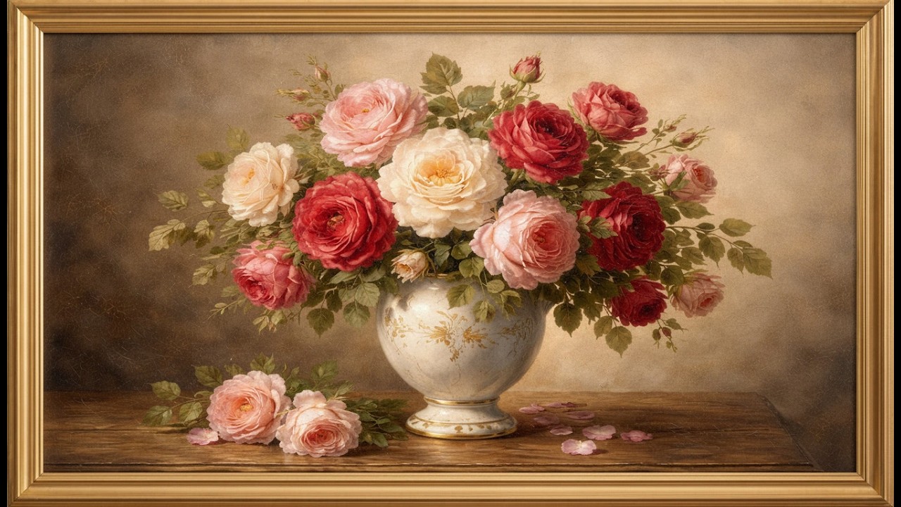 Art Vintage Intemporel pour TV | Peinture Classique 4K | Écran de Veille Élégant Style Galerie
