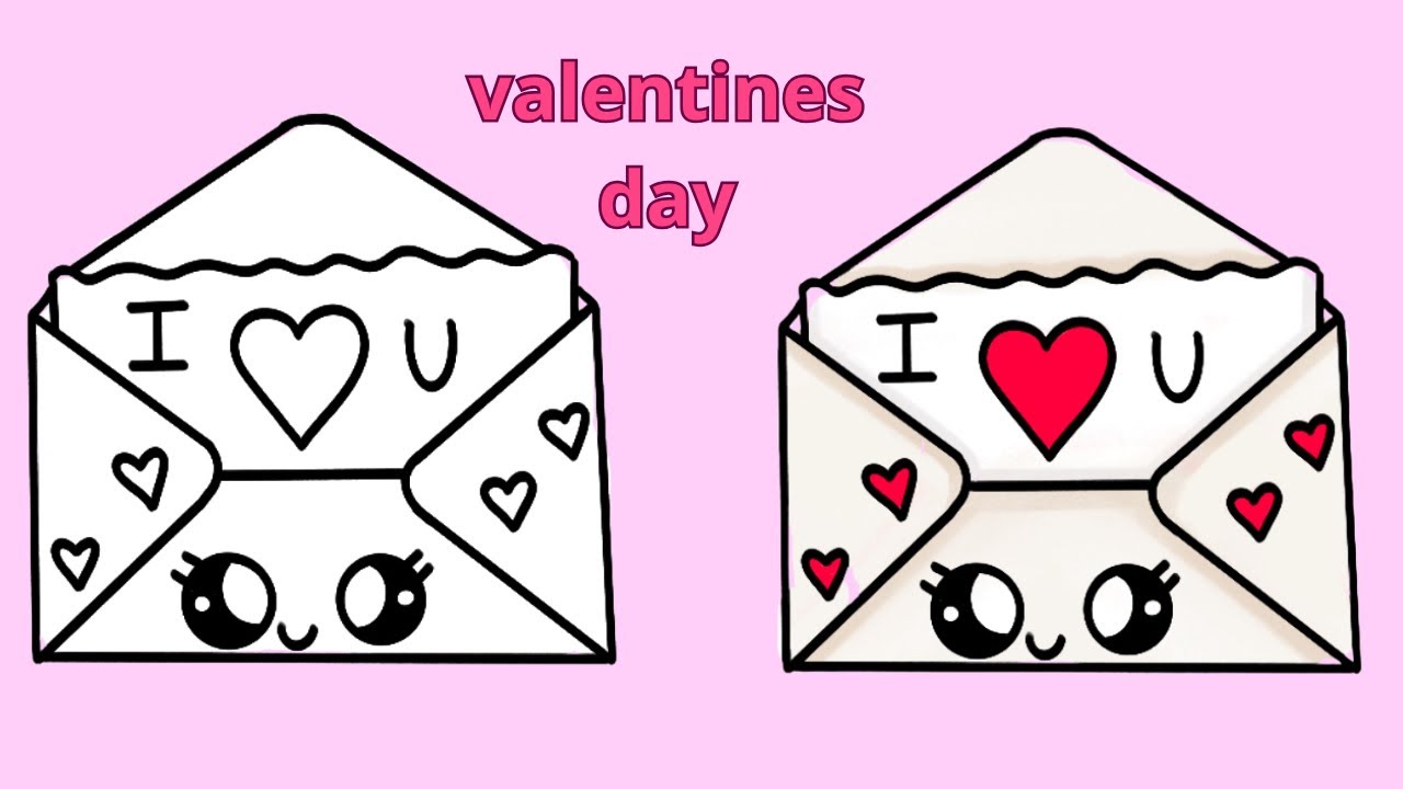 How to draw a valentines day card EASY 2026 ♥️
