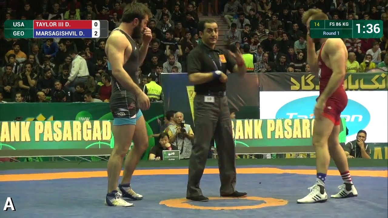 Round 1 FS - 86 kg: D. TAYLOR III (USA) df. D. MARSAGISHVIL (GEO), 8-3
