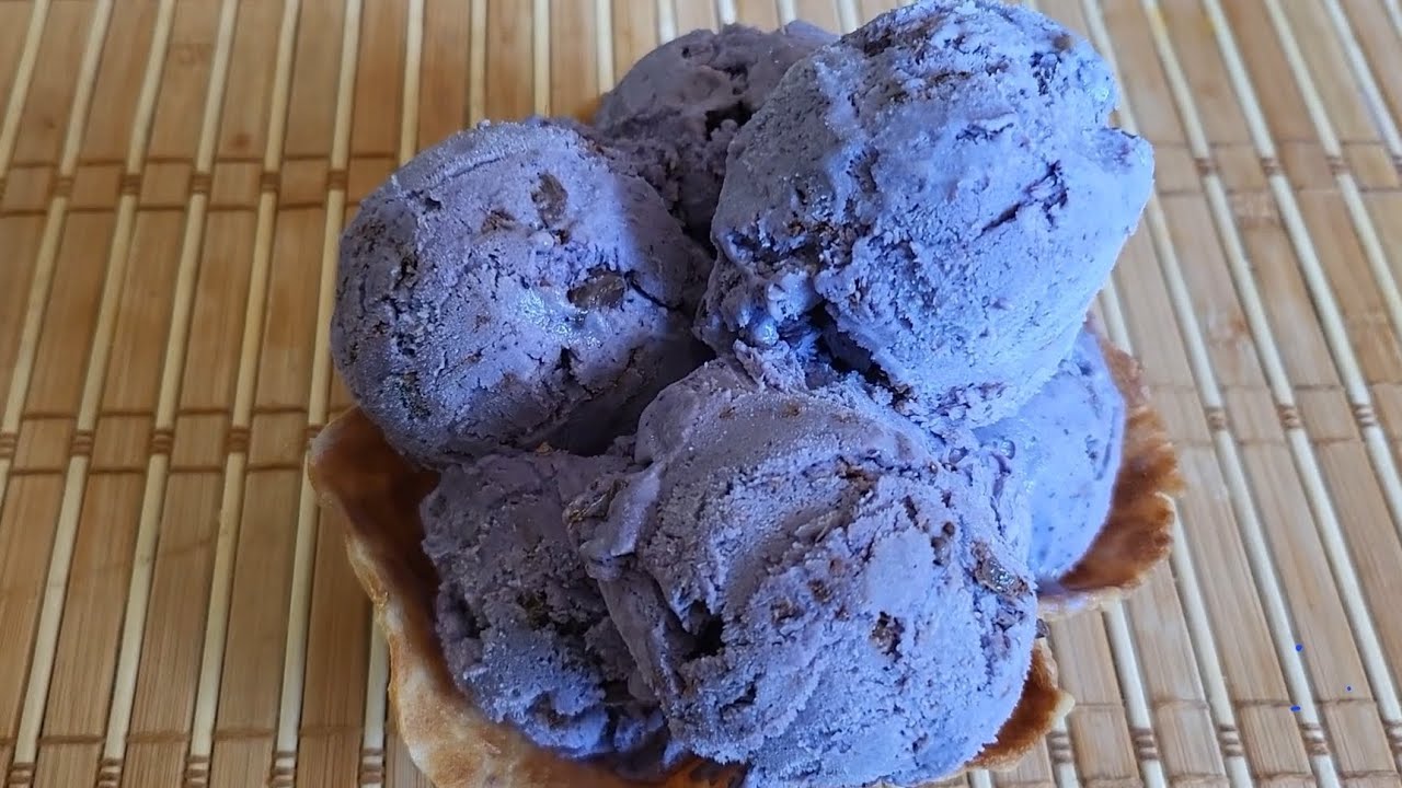 Blueberry Chocolate chip ICE CREAM 🫐 🍫..NO MACHINE.
