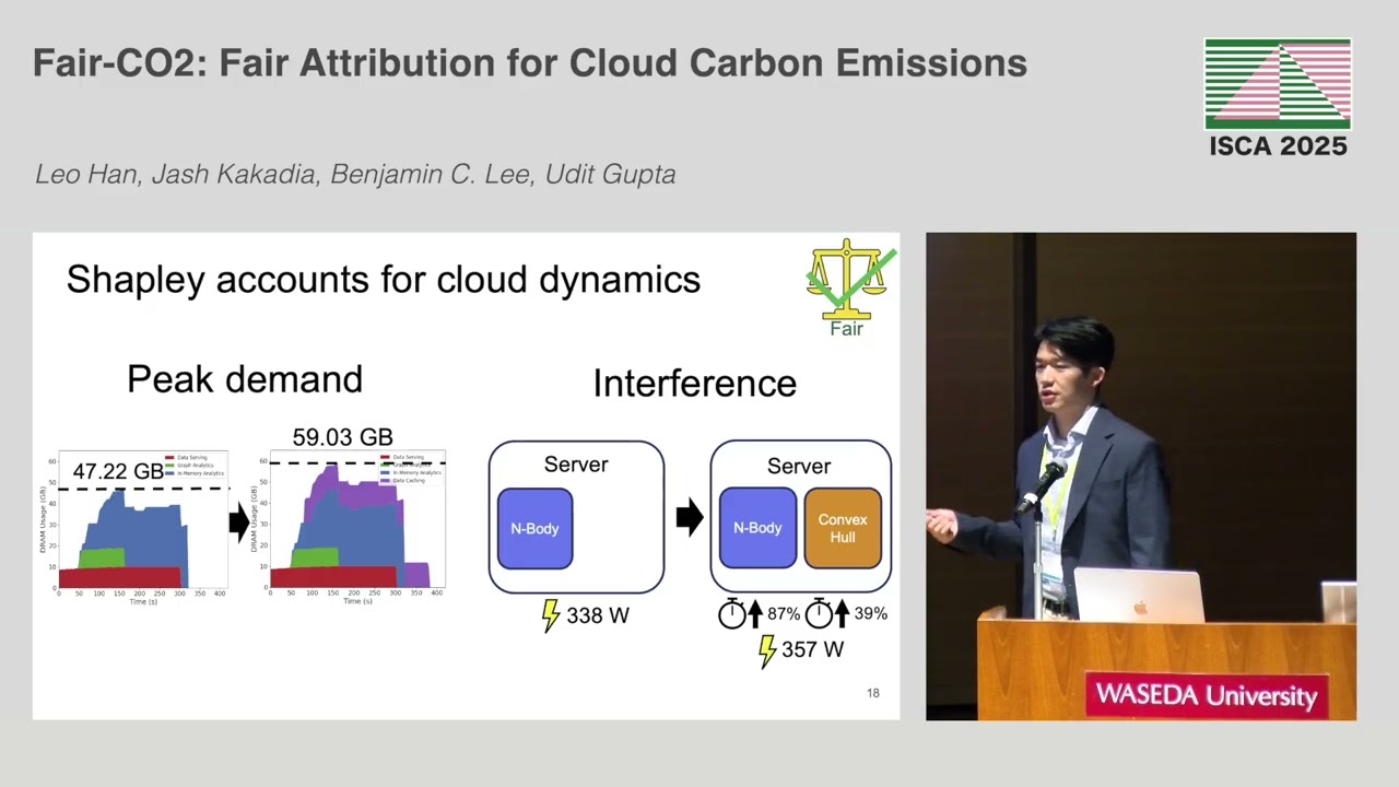 ISCA'25 - Session 4C - Fair-CO2: Fair Attribution for Cloud Carbon Emissions