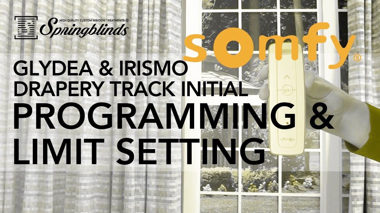 SPRINGBLINDS: SOMFY Glydea & Irismo - Initial Programming & Limit Setting
