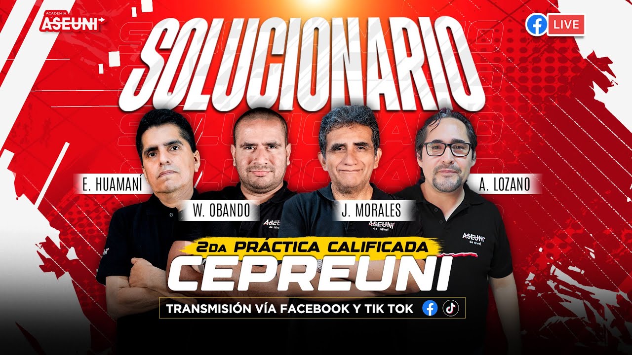 🔥SOLUCIONARIO 2da PC CEPREUNI en vivo🔥