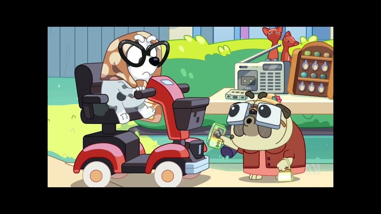 Bluey Granny mobile but it&rsquo;s just grouchy granny and muffin arguing