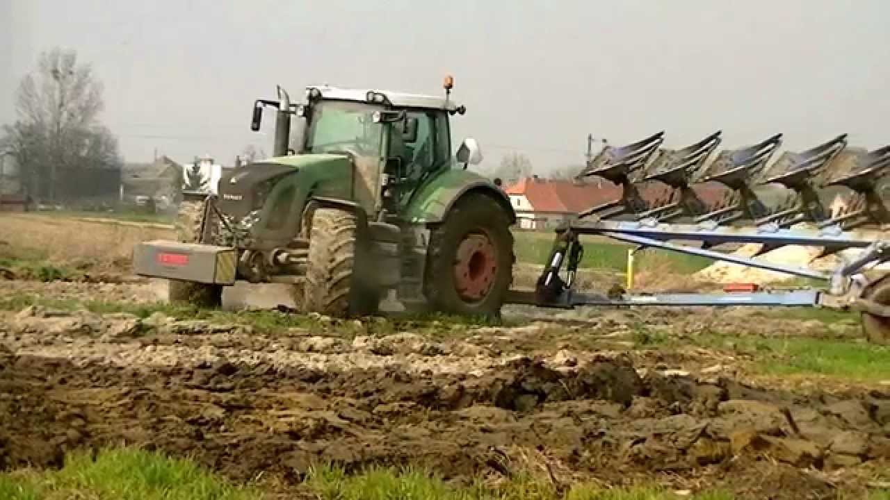 Wiosna 2014 część 2 ___ Obornik i orka - Fendt 936 & Lemken  / New Holland / Brochard