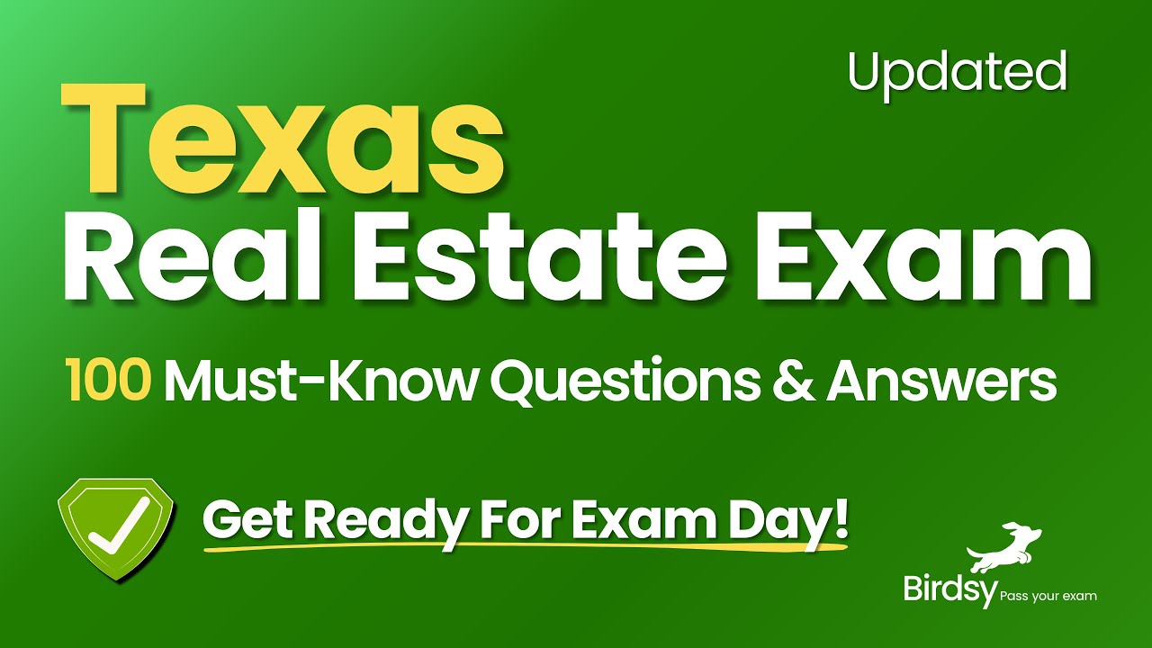 ✅ Pass Your Texas Real Estate Exam with This 100-Question Review!
