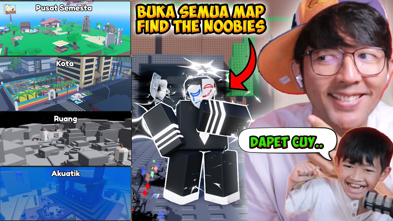 BANG CUPU DAN MIKACIL PERGI KE SEMUA MAP FIND THE NOOBIES ROBLOX DEMI MORPH INI!!