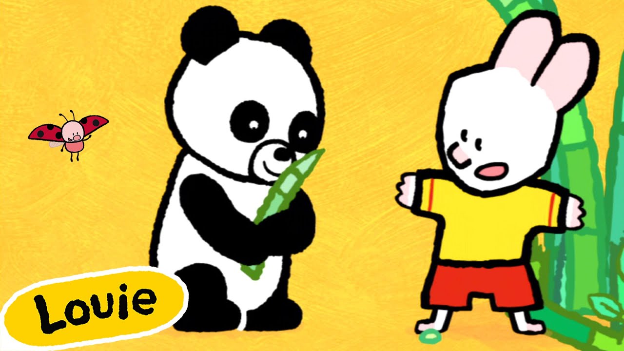 Louie, Draw Me A Panda 🎨 ✐ Drawing Videos For Kids ✐ | Cartoons for Kids