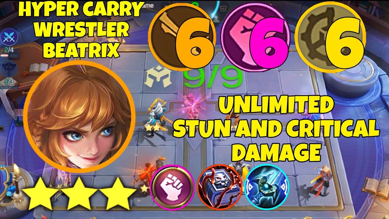 UNLIMITED 666 COMBO | HYPER 3 STAR WRESTLER BEATRIX | UNLIMITED STUN & CRIT DMG | MLBB MAGIC CHESS