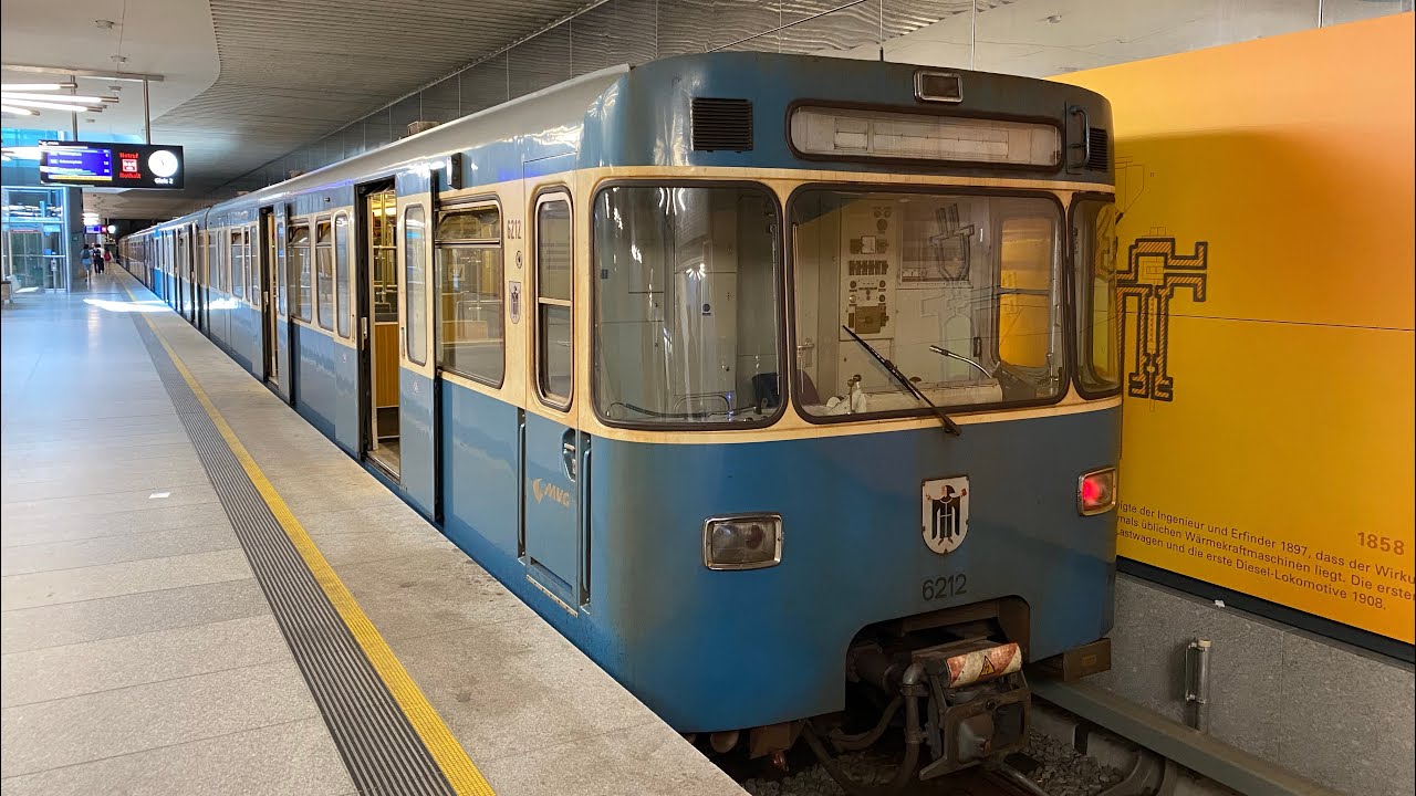 Im MVG A-Wagen der U-Bahn München als U6 vom Odeonsplatz nach Garching FOZ mit Sound & Vmax. 80 km/h