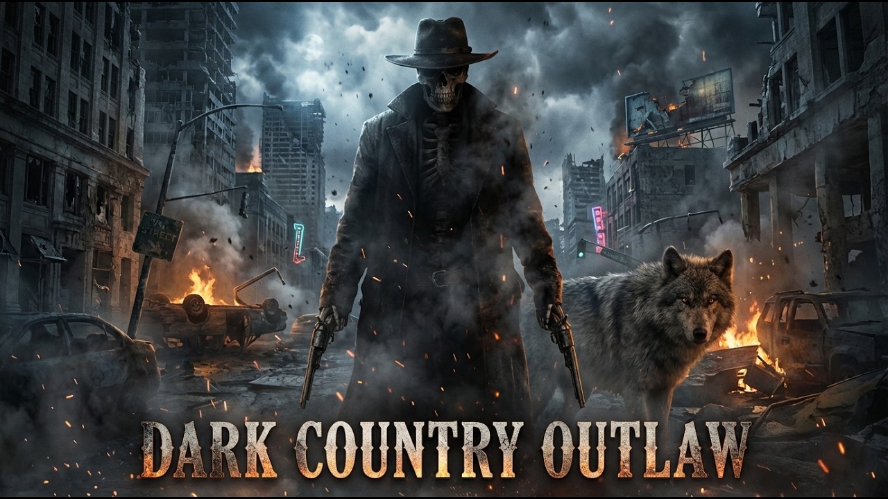 Justice Sleeps Beneath the Moon 🔥 Dark Country Western Mix | Skeleton Outlaw & Wolf
